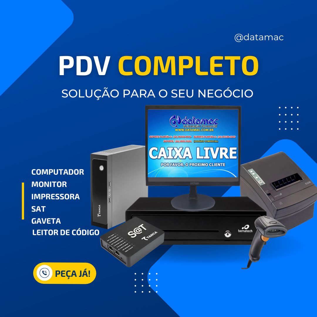 Imagem de PDV Completo, que a empresa Datamac Automação Comercial oferece para o seu négocio.