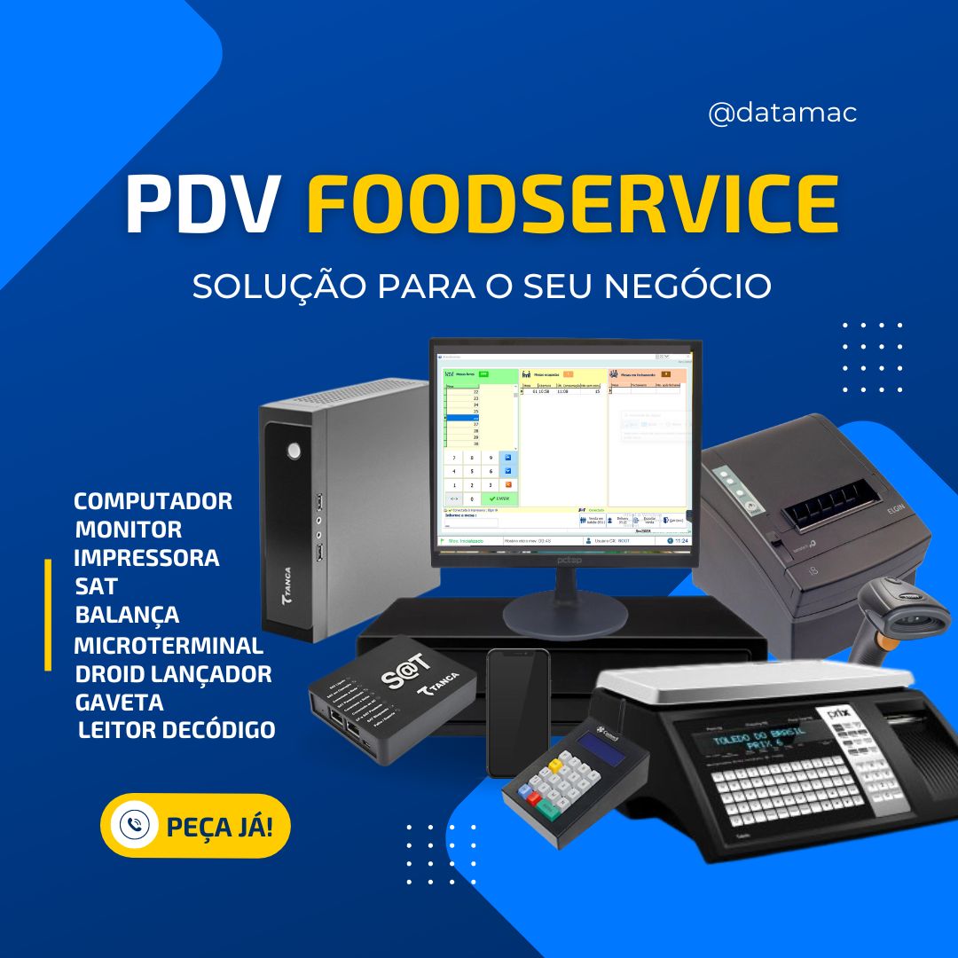 Imagem de PDV Foodservice, que a empresa Datamac Automação Comercial oferece para o seu négocio.